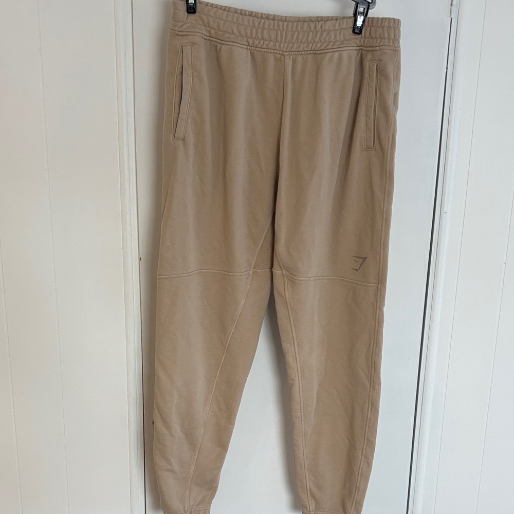 Gymshark Beige Joggers for Men Size M